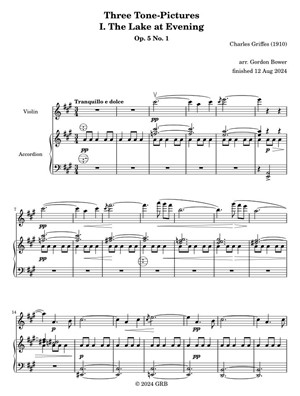 Sheet music for violin and accordion