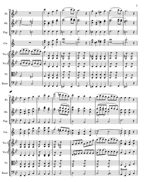 Sheet music for full orchestra